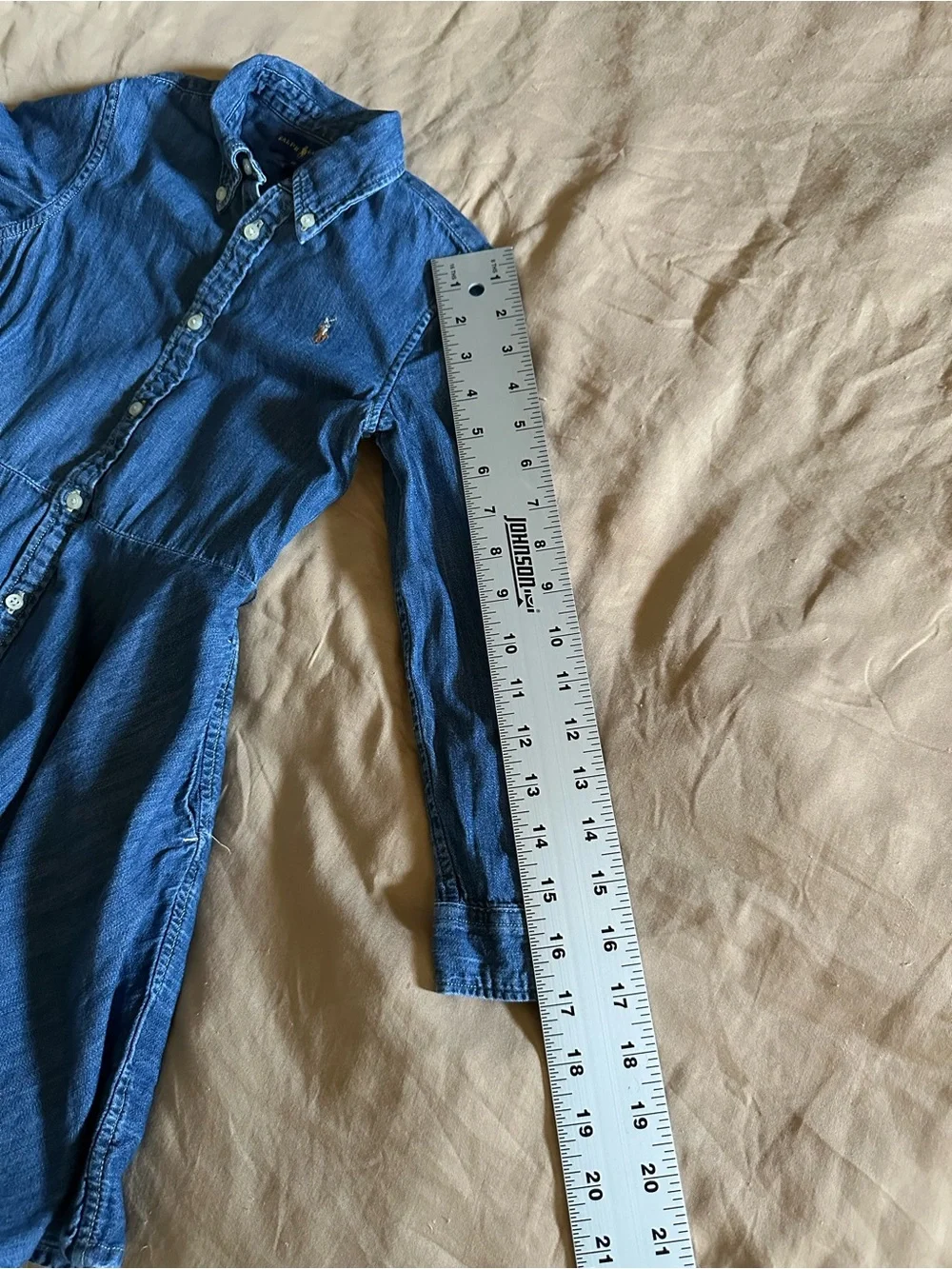 Polo Ralph Lauren Girls' Denim Shirt Dress with Belt Blue size 6X